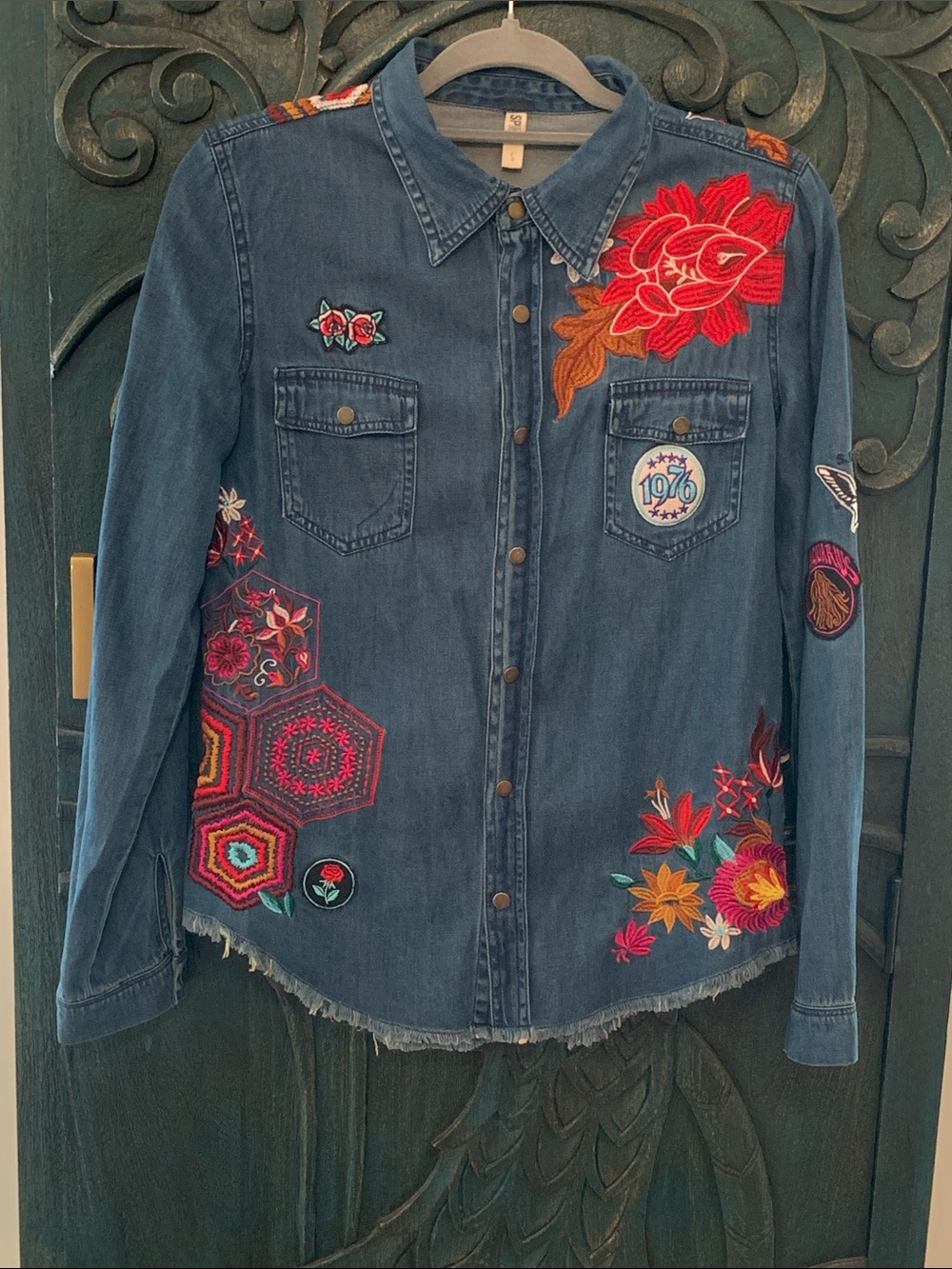 Spell Flower Child Denim Shirt/Jacket - Picture 3 of 14